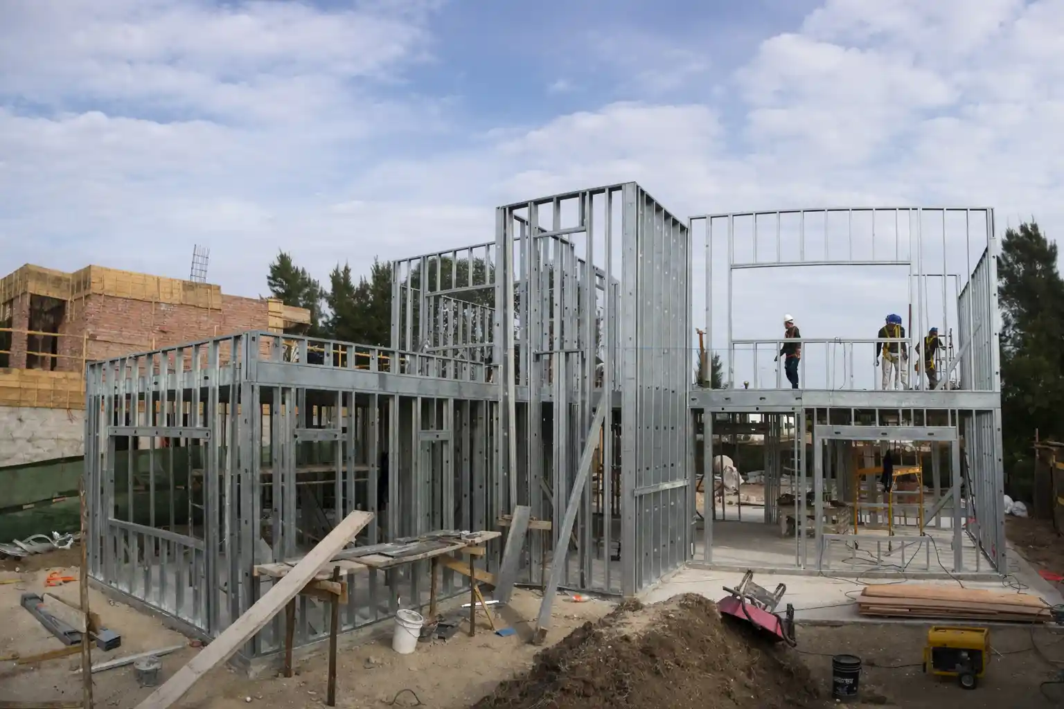 Construcción Steel Frame en obra - precisión milimétrica en Córdoba