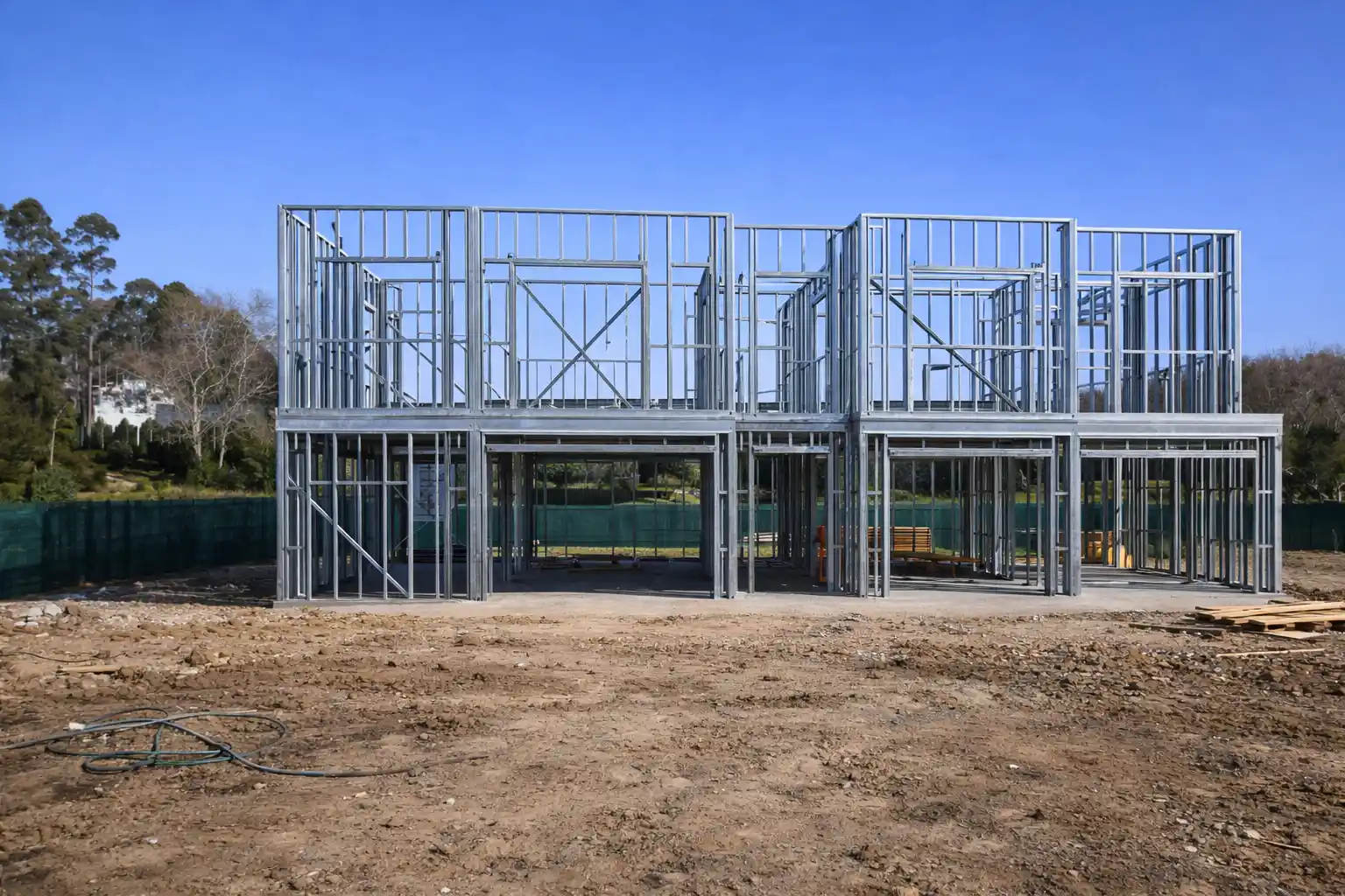 Estructura Steel Frame antes de terminar en Córdoba